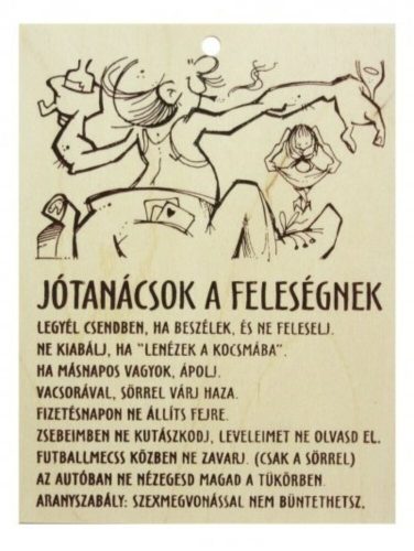 Jótanácsok a feleségnek tábla