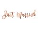 Rose gold just married felirat